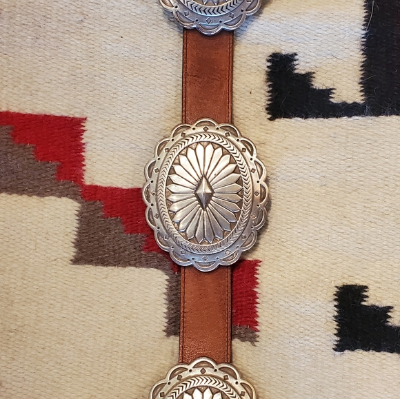 Vintage Nocona Western Concho Belt - Picture 3 of 11